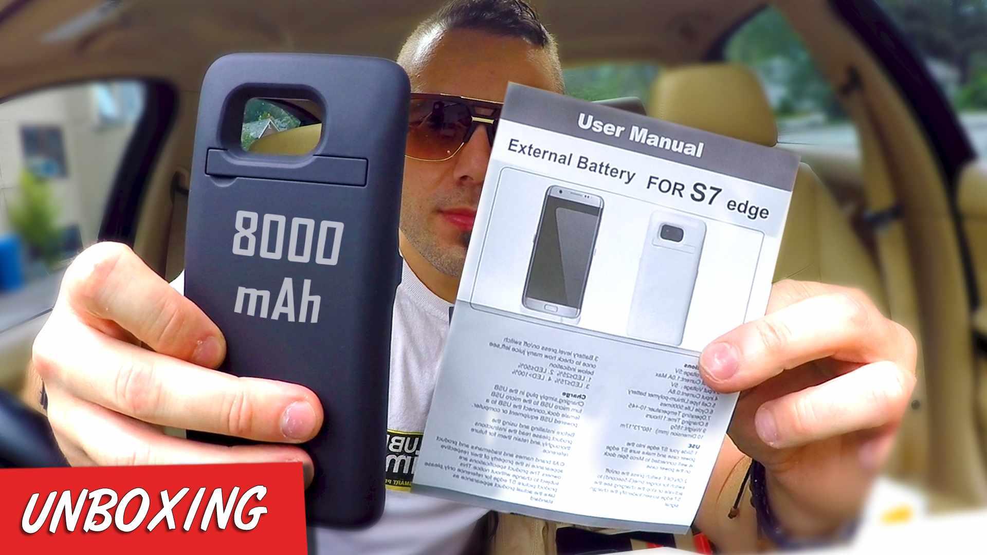 External 8000 mAh Battery for S7 Edge Unboxing & Review : Top Battery Case under $40