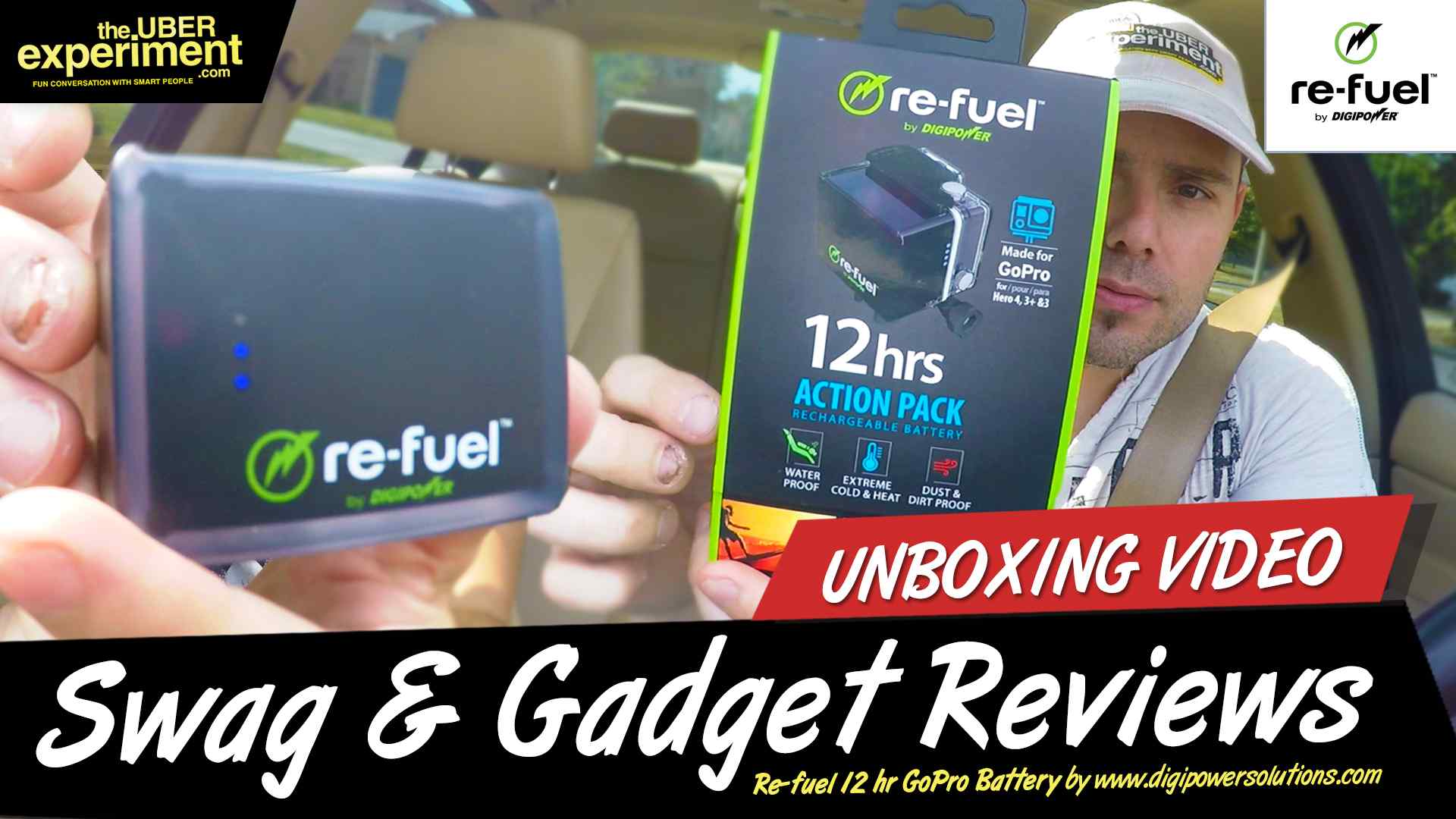 GoPRO 3, 3+, GoPro 4 Re-FUEL 12 Hr Extended Action Pack Battery Unboxing & Gadget Review