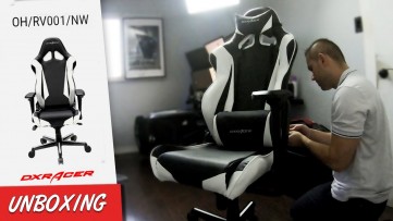 NEW OFFICE CHAIR - DX Racer Gaming Chair - Unboxing / Assembly / Review of OHRV 001NW