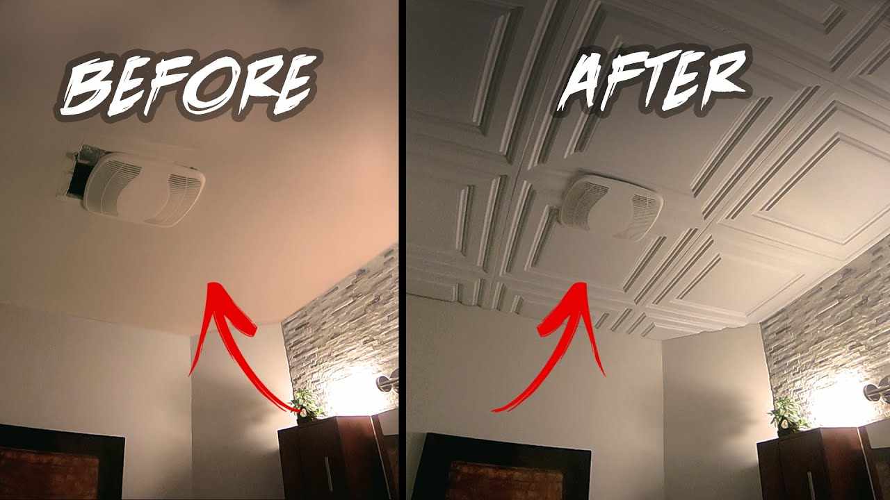 START 2 FINISH UPGRADE... How-To Install PVC Ceiling Tiles..How To Repair Peeling Paint in Washrooms