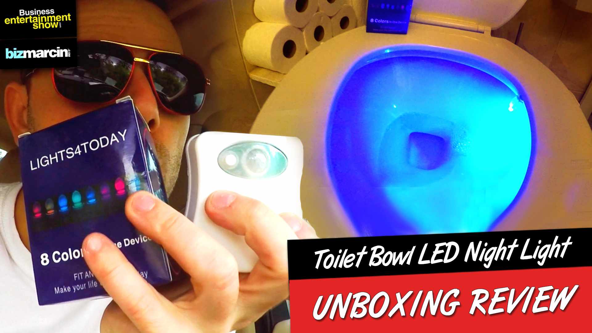 Toilet Bowl LED Night Light - UNBOXING Review  ( LIGHTS4TODAY with Rene Liaw Trailer)