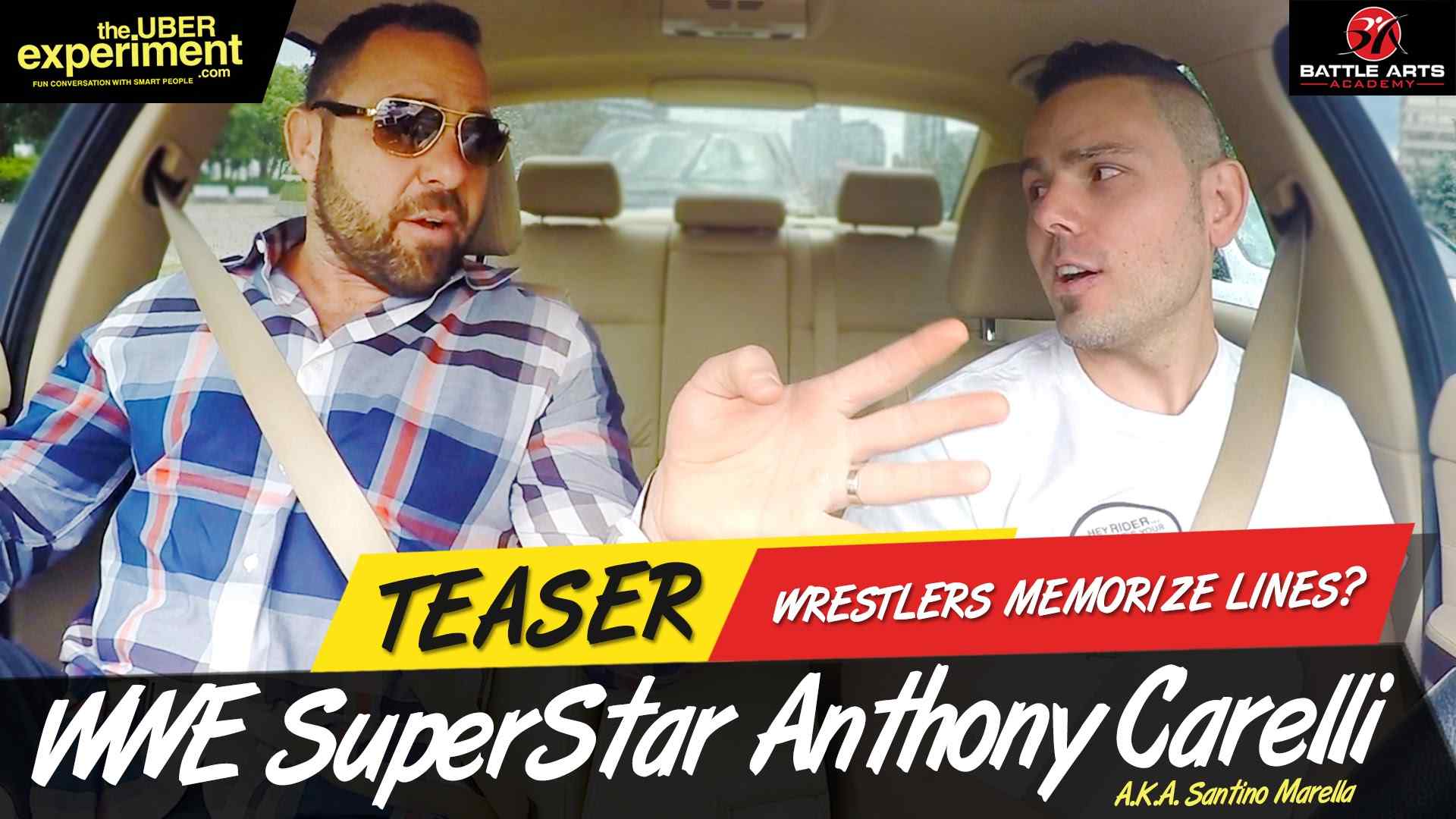 WRESTLERS MEMORIZE LINES? - WWE Superstar Wrestler Anthony Carelli (Santino Marella) Uber Experiment