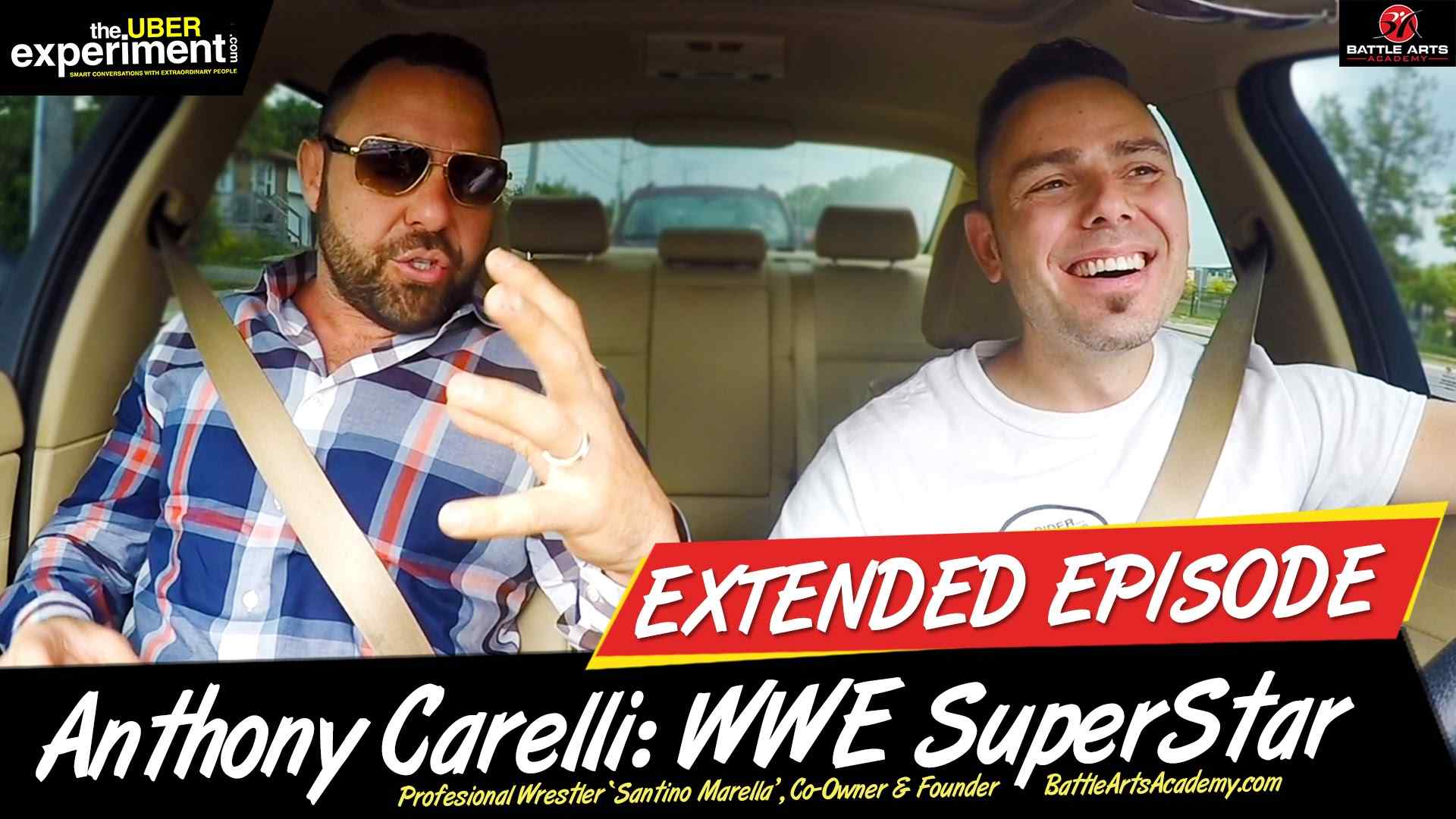 WWE WRESTLER MAY BE A NINJA (Anthony Carelli & Superstar Santino Marella on The UBER Experiment)