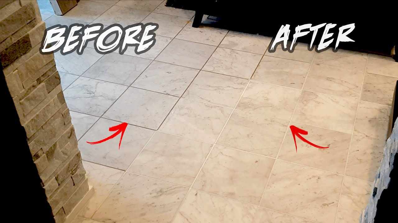 How To RESTORE TILE GROUT in 1 HR... DIY Before & After - Clean Grout Between Lines