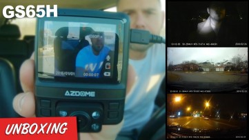 AZDOME DASH CAM GS65H Dual Lens 1080P/720P GPS Night Vision - FOOTAGE / UNBOXING REVIEW