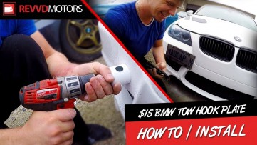 INSTALLING $15 BMW Tow Hook License Plate. How-TO Tutorial by RevvdMotors