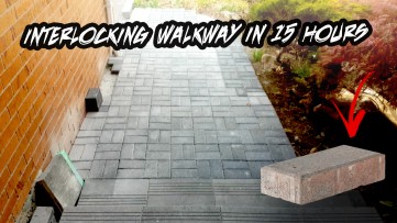 How-To Interlock Walkway /w Steps with Home Depot Bricks. Before & After - SAVED $6080 in 15 HRS