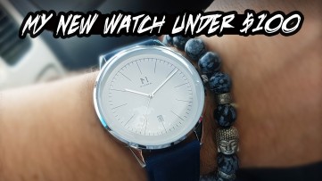 MY NEW WATCH Under $100: MILENEAL Silver White w Vintage Blue Band - CL30032