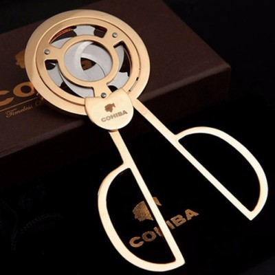 COHIBA Stainless Steel 3 blades Cigar Scissors Cutter - GOLD